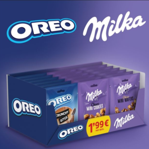 surtido de bolsitas oreo y milka